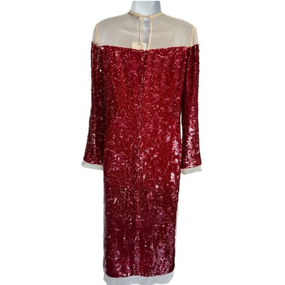 ZARA Sequin Chiffon Dress ZW Collection Size XXS. - Picture 6 of 11